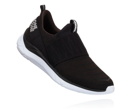 Sapatilhas Hoka One One Hupana Slip Portugal - Sapatilhas De Estrada Mulher Pretas / Branco - DAIWHJ-970